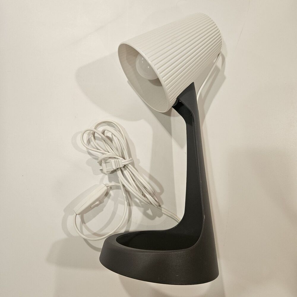 IKEA SVALLET Home Work Desk Small Plastic Bedside Table Lamp Grey/White